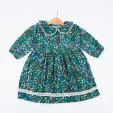 Baby Collar Elasticated Sleeves Frock
